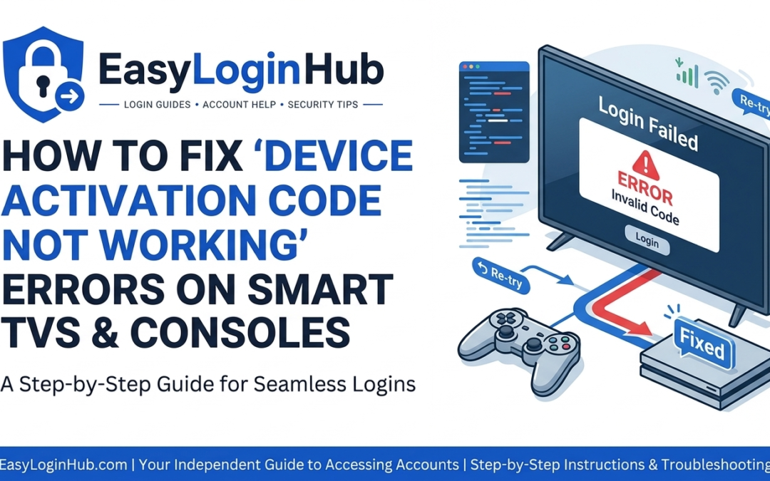 How to Fix ‘Device Activation Code Not Working’ Errors on Smart TVs and Consoles