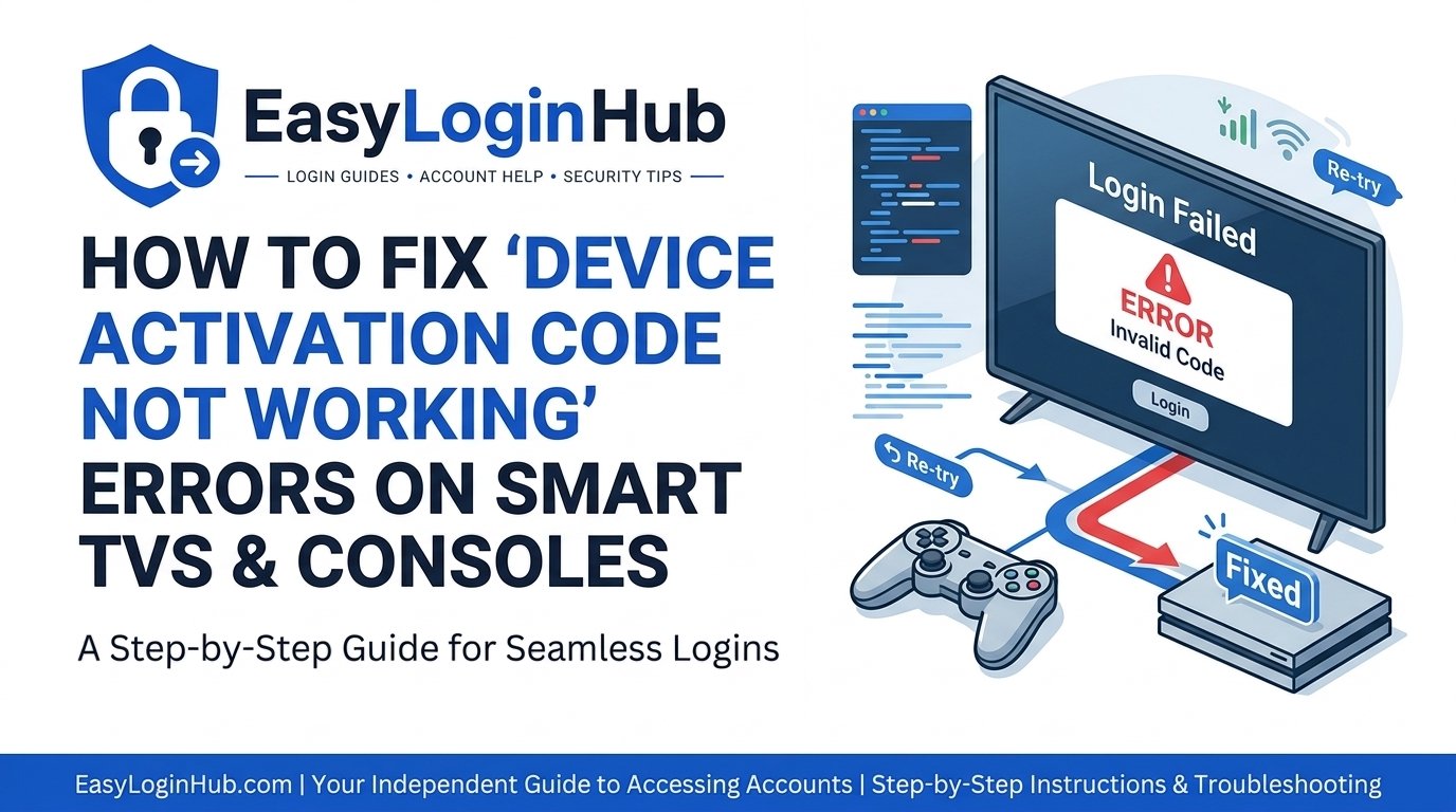 How to Fix ‘Device Activation Code Not Working’ Errors on Smart TVs and Consoles