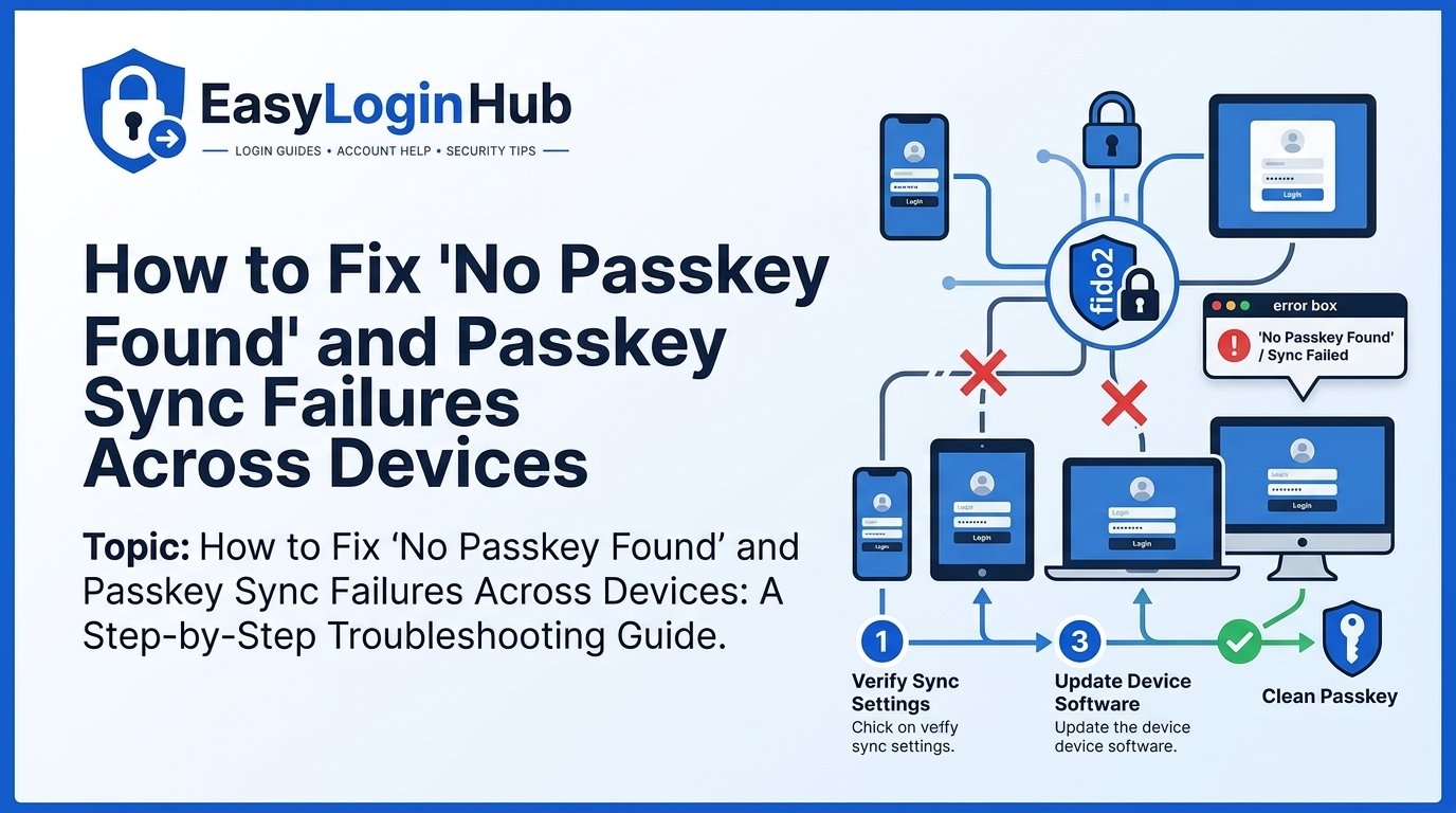 How to Fix ‘No Passkey Found’ and Passkey Sync Failures Across Devices