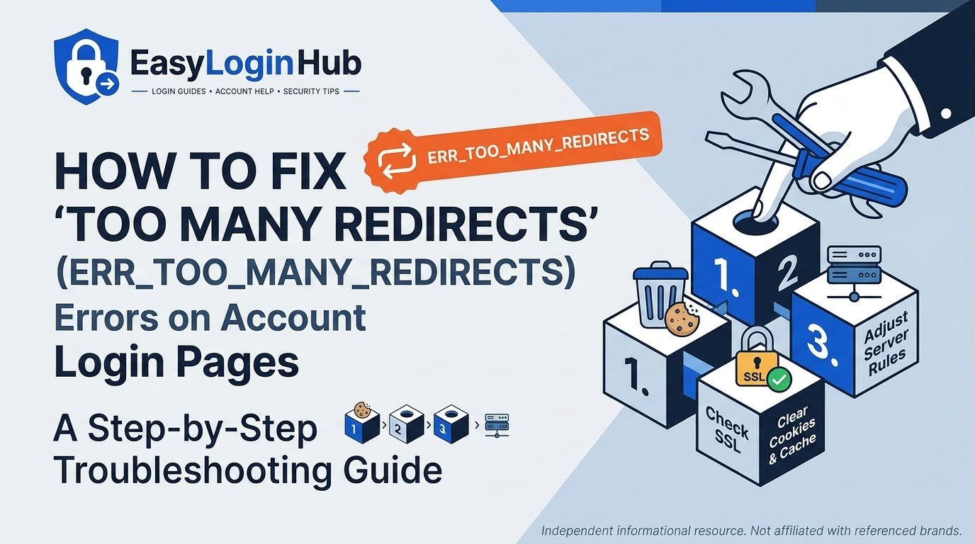 How to Fix ‘Too Many Redirects’ (ERR_TOO_MANY_REDIRECTS) Errors on Account Login Pages: A Step-by-Step Troubleshooting Guide