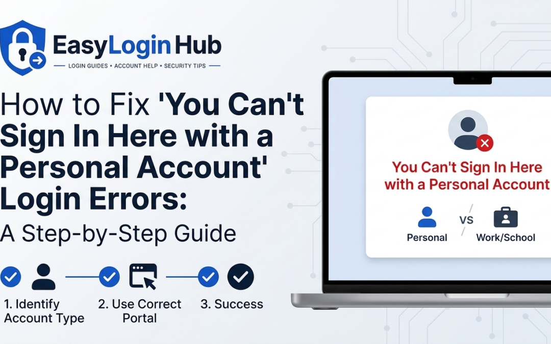 How to Fix ‘You Can’t Sign In Here with a Personal Account’ Login Errors: A Step-by-Step Guide